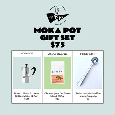 Bialetti Moka Pot + Stoka Blend Gift set